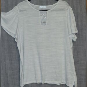 Retrelogy White Blouse with Silver Details